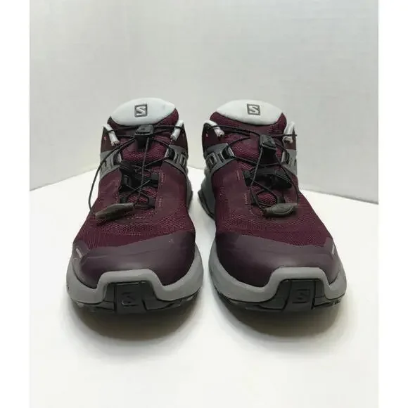 Salomon Women's X Raise GoreTex Hiking Outdoor Shoes Waterproof Burgundy Sz 9.5 - Picture 8 of 9